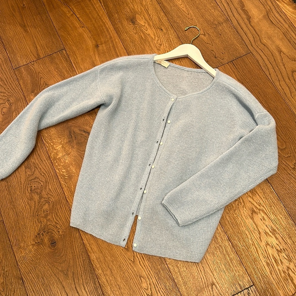 Sézane Gaspard cardigan in Sky blue size L, NWOT